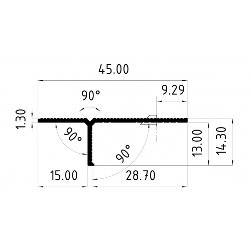 3.3 tips. Ēnu profils griestiem bez apgaismojuma, 15 mm. 1 metrs 3.3 tips. Ēnu profils griestiem bez apgaismojuma, 15 mm. 1 metrs