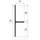 Shadow profile for panels and tiles 2. type, 1 metre