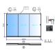 Slider Next frameless sliding system, loggia 3 m, 3 sashes