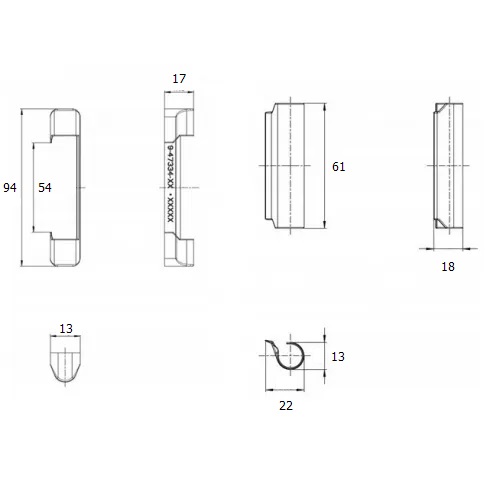 GU hingle caps set for PVC windows GU hingle caps set for PVC windows