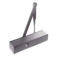 GEZE TS 4000 S Door Closer – Size EN 1-6, Silver, Adjustable Closing Delay & Opening Dampening, For Fire/Smoke Doors