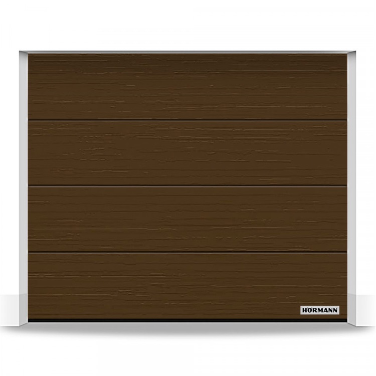 Garage sectional door Hormann RenoMatic L groove - Slategrain ...